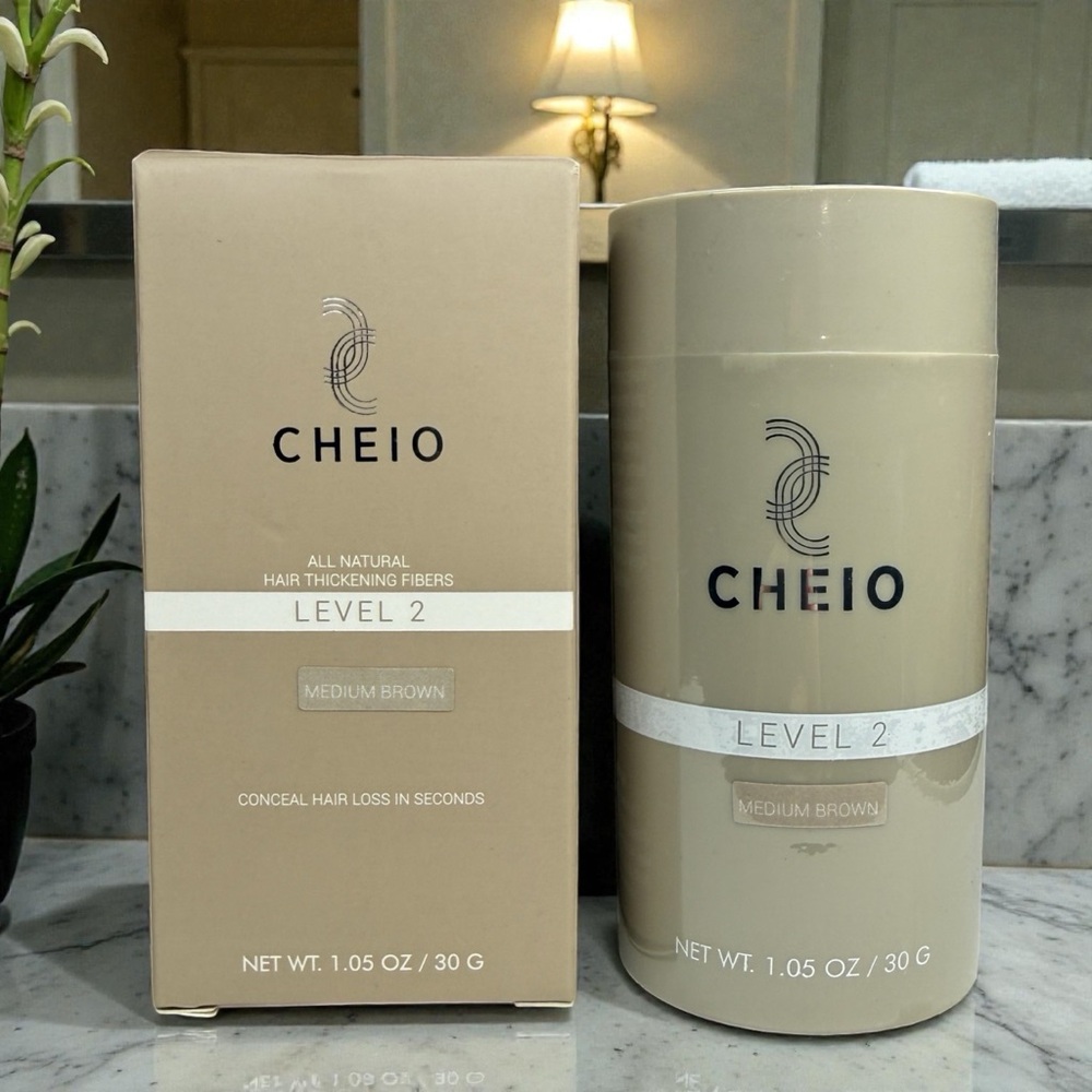 Cheio Thickening‎ Hair Fibers Medium Brown Level 2  Covers Spots in Seconds 30g